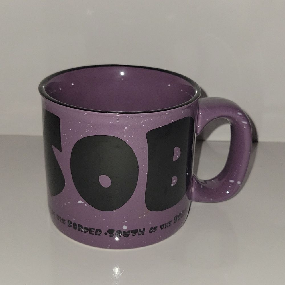 South of the Border Rest Stop Coffee Mug Purple Speckled